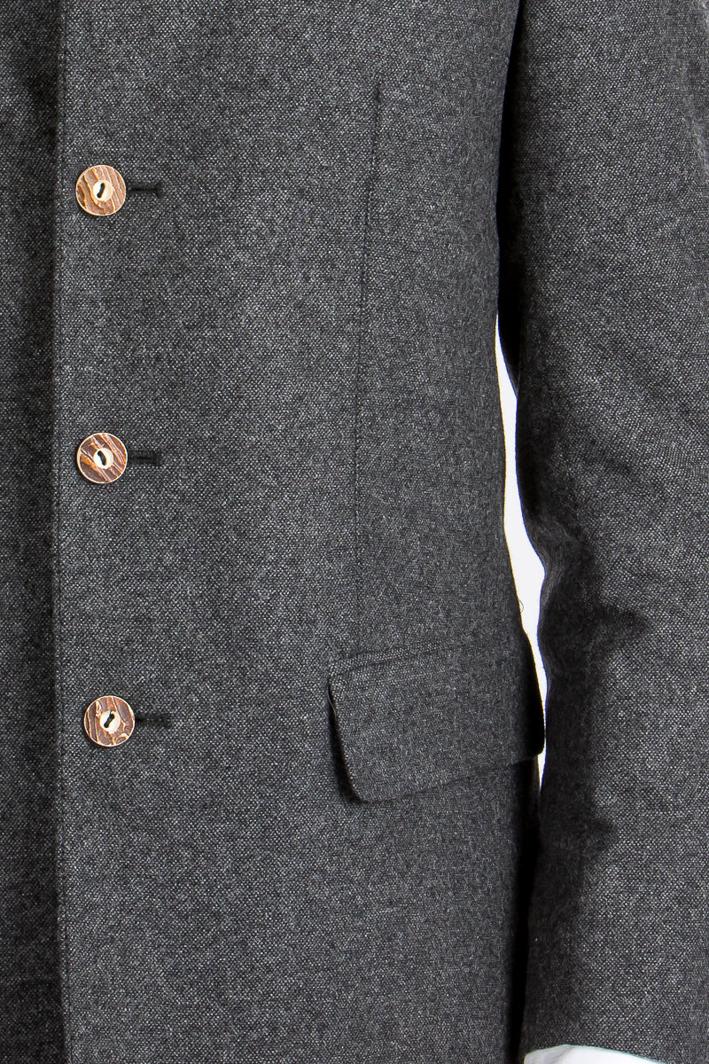 Grasegger Trachtenjanker Amalfo anthrazit Detail | Grasegger traditional jacket Amalfo anthracite detail