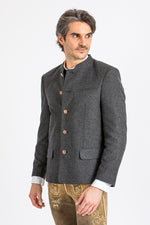 Grasegger Trachtenjanker Amalfo anthrazit Detail | Grasegger traditional jacket Amalfo anthracite detail