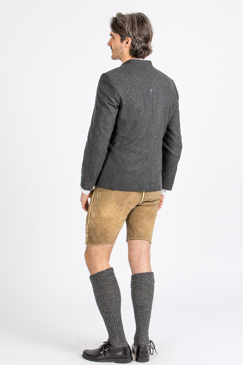 Grasegger Trachtenjanker Amalfo anthrazit Getragen | Grasegger traditional jacket Amalfo anthracite worn