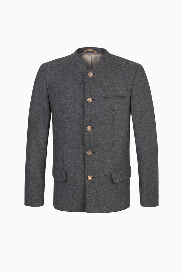 Grasegger Trachtenjanker Amalfo anthrazit Rückansicht | Grasegger traditional jacket Amalfo anthracite back view