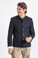 Grasegger Trachtenjanker Amalfo blau Detail | Grasegger traditional jacket Amalfo blue detail