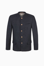 Grasegger Trachtenjanker Amalfo blau Rückansicht | Grasegger traditional jacket Amalfo blue back view