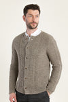 Grasegger Trachtenstrickjacke Herren Hellbeige Vorderansicht | Grasegger Men's Traditional Knit Jacket Light beige front view