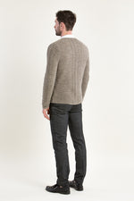 Grasegger Trachtenstrickjacke Herren Hellbeige Getragen | Grasegger Men's Traditional Knit Jacket Light beige worn