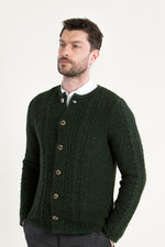 Grasegger Strickjanker Tanne Zopfmuster Vorderansicht | Grasegger Knit Jacket Tanne cable knit front view