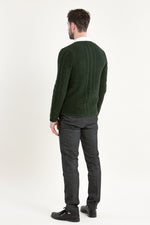 Grasegger Strickjanker Tanne Zopfmuster Vorderansicht | Grasegger Knit Jacket Tanne cable knit front view