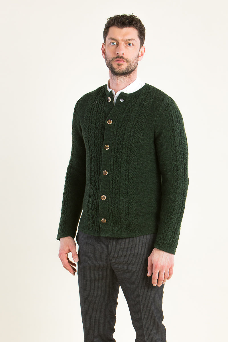 Grasegger Strickjanker Tanne Zopfmuster Detail | Grasegger Knit Jacket Tanne cable knit detail