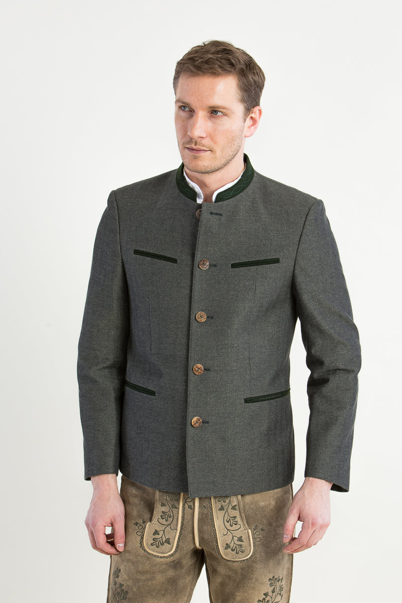 Grasegger Trachtenjanker Pankratz grün Getragen | Grasegger traditional jacket Pankratz green worn