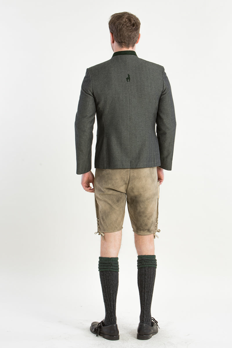 Grasegger Trachtenjanker Pankratz grün Detail | Grasegger traditional jacket Pankratz green detail