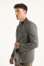 Grasegger Trachtenjanker Prometheus grau/beige Getragen | Grasegger traditional jacket Prometheus grey/beige worn