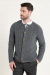 Grasegger Strickjanker grau Vorderansicht | Grasegger Knit Jacket grey front view