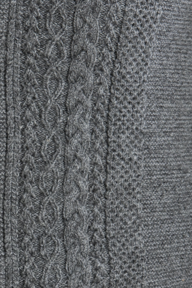 Grasegger Strickjanker grau Detail | Grasegger Knit Jacket grey detail
