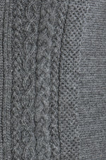 Grasegger Strickjanker grau Detail | Grasegger Knit Jacket grey detail
