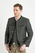 Grasegger Trachtenjanker Pankratz grün Vorderansicht | Grasegger traditional jacket Pankratz green front view
