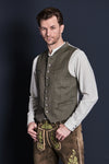 Grasegger Trachtenweste Xeno grün Vorderansicht | Grasegger traditional vest Xeno green front view