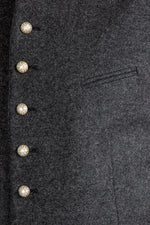 Grasegger Trachtenweste Aurach anthra Detail | Grasegger traditional vest Aurach anthracite detail