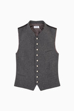 Grasegger Trachtenweste Aurach anthra Vorderansicht | Grasegger traditional vest Aurach anthracite front view
