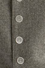 Grasegger Lodenweste Vittorio grau Detail | Grasegger loden waistcoat Vittorio grey detail
