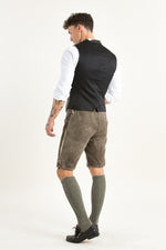 Grasegger Lodenweste Vittorio grau Detail | Grasegger loden waistcoat Vittorio grey detail