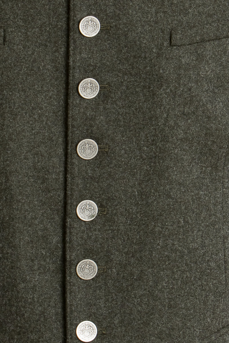 Grasegger Lodenweste Vittorio grün Detail | Grasegger loden waistcoat Vittorio green detail