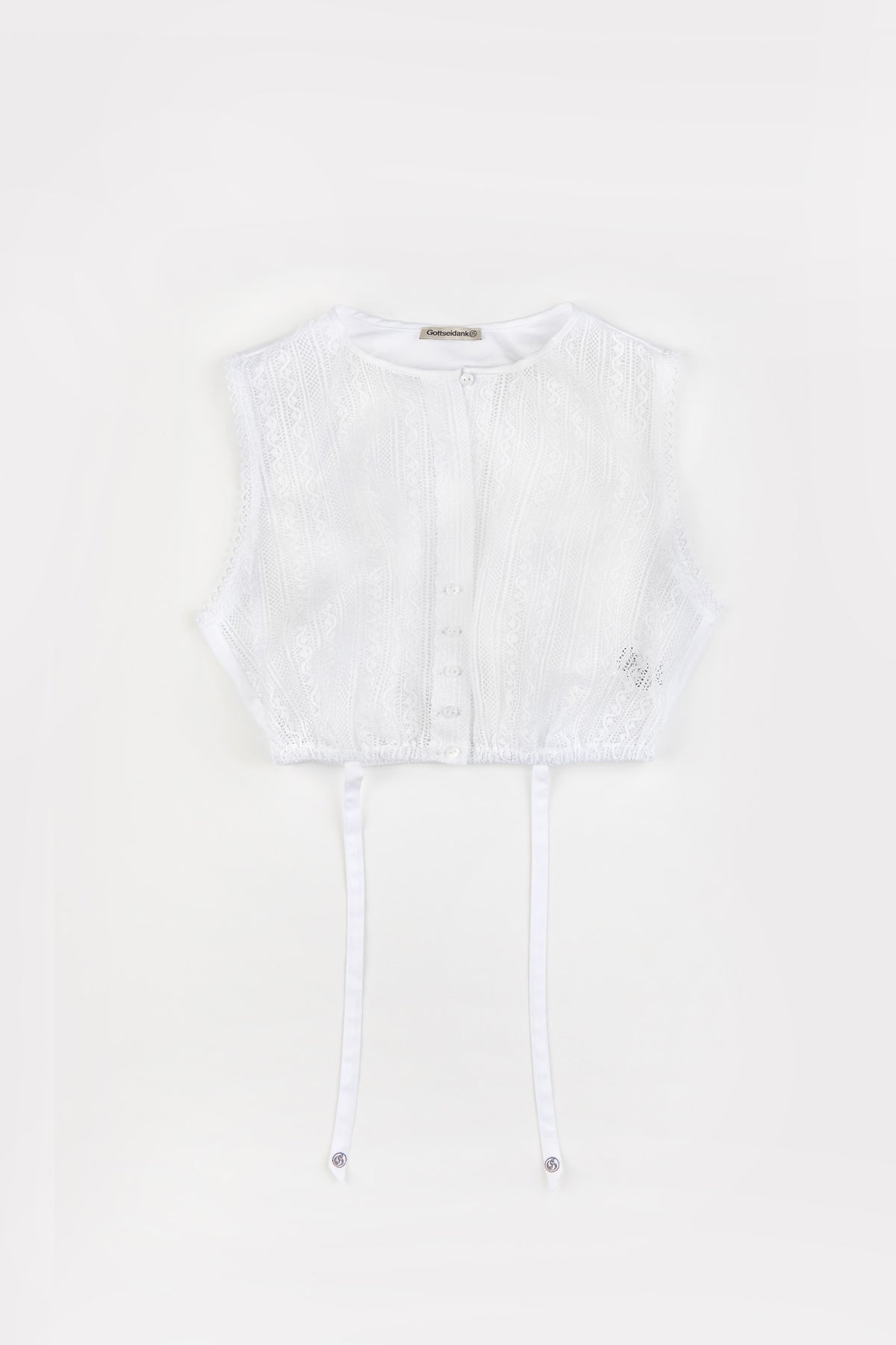 Gottseidank Dirndlbluse Bijoux weiß Vorderansicht | Gottseidank dirndl blouse Bijoux white front view