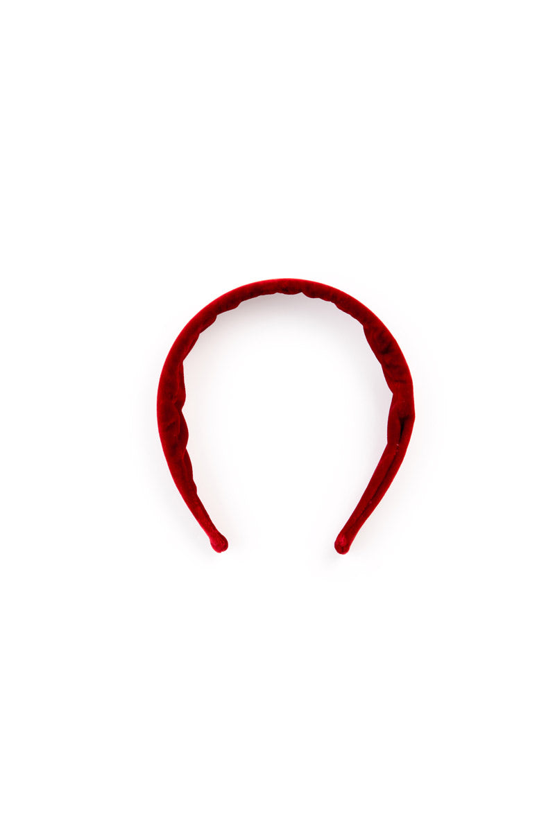 Almliebe Haarreif Samt rot