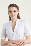 Hammerschmid Dirndlbluse Anja weiß Vorderansicht | Hammerschmid Dirndl Blouse Anja White front view