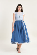 Hammerschmid Dirndl Koflersee blau Rückansicht | Hammerschmid Dirndl Koflersee blue back view