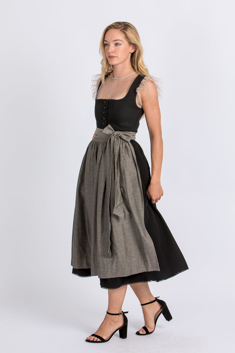 Hammerschmid Dirndl Pillersee schwarz Detail Mieder | Hammerschmid Dirndl Pillersee black bodice detail