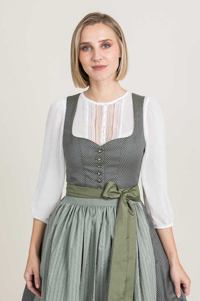 Hammerschmid Dirndl Rothsee oliv Detail | Hammerschmid Dirndl Rothsee olive detail