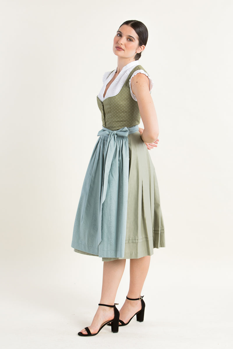 Hammerschmid Waschdirndl Rothsee grün Detail Mieder | Hammerschmid Wash Dirndl Rothsee green bodice detail