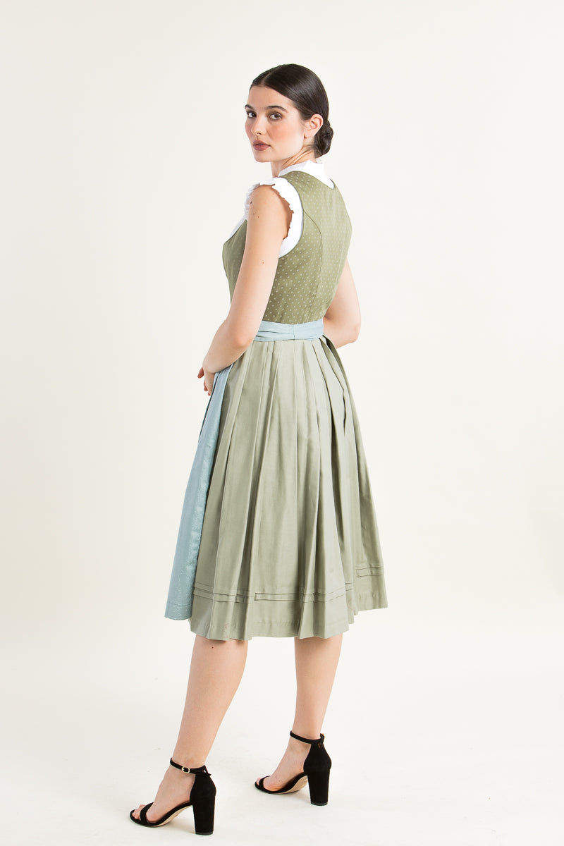 Hammerschmid Waschdirndl Rothsee grün Detail Schürze | Hammerschmid Wash Dirndl Rothsee green apron detail