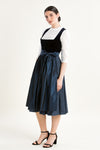 Hammerschmid Samtdirndl Wiessee blau Vorderansicht | Hammerschmid velvet dirndl Wiessee blue front view