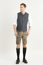 Hammerschmid Trachtenweste Hannes grau Detail | Hammerschmid Hannes traditional vest grey detail