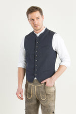 Hammerschmid Trachtenweste Roman marine Getragen | Hammerschmid Trachtenweste Roman navy worn