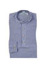 Hammerschmid Kinder Pfoadhemd blau weiß Detail | Hammerschmid kids traditional shirt blue white detail