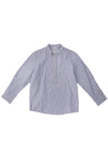 Hammerschmid Kinder Pfoadhemd blau weiß Vorderansicht | Hammerschmid kids traditional shirt blue white front view