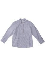 Hammerschmid Kinder Pfoadhemd blau weiß Vorderansicht | Hammerschmid kids traditional shirt blue white front view