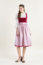 Hammerschmid Samtdirndl Plattensee pink Vorderansicht | Hammerschmid Samtdirndl Plattensee pink front view