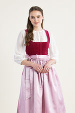 Hammerschmid Samtdirndl Plattensee pink Detail Mieder | Hammerschmid Samtdirndl Plattensee pink bodice detail