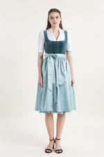 Hammerschmid Samtdirndl Plattensee türkis Vorderansicht | Hammerschmid Velvet Dirndl Plattensee turquoise front view