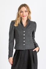 Hammerschmid Trachtenjanker Stubai anthrazit Getragen | Hammerschmid traditional jacket Stubai anthracite worn