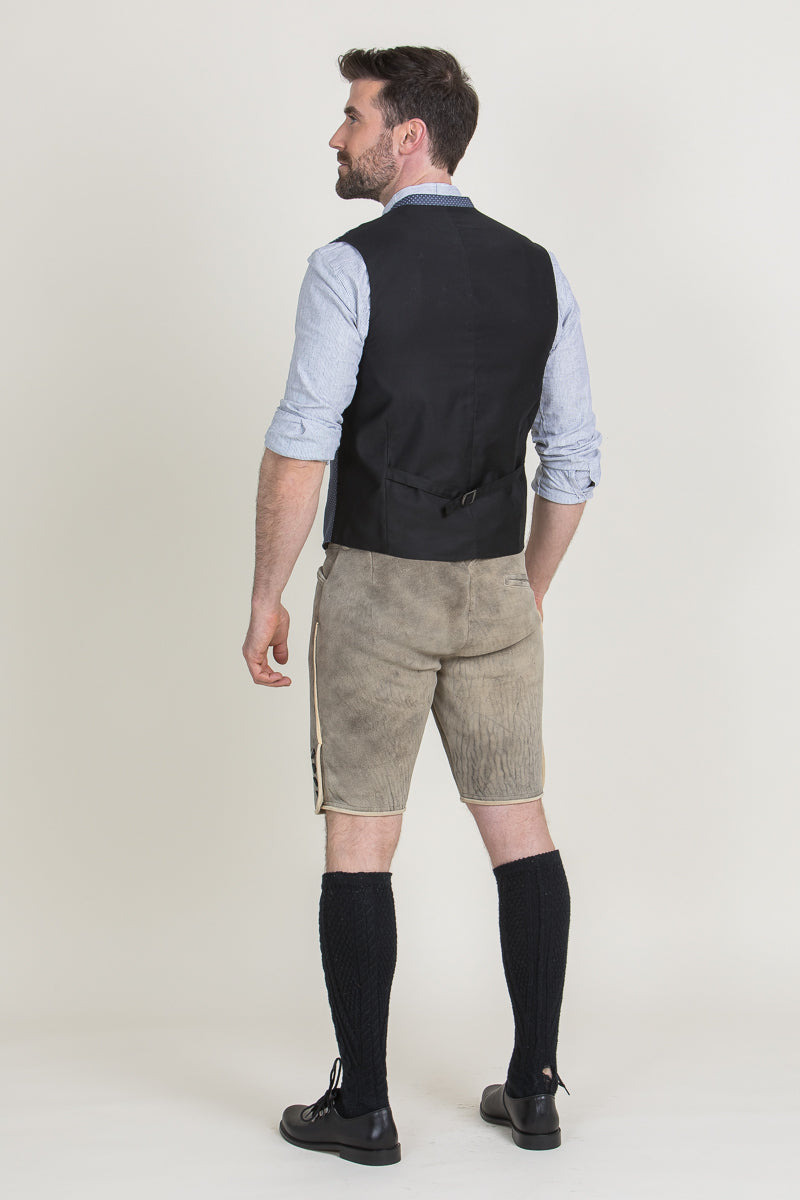 Hammerschmid Trachtenweste Johann blau Detailansicht | Hammerschmid traditional vest Johann blue close-up