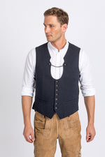 Hammerschmid Trachtenweste Fritz Marine Detail | Hammerschmid Trachten Vest Fritz marine detail
