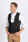 Hammerschmid Trachtenweste Fritz schwarz Rückansicht | Hammerschmid traditional vest Fritz black back view