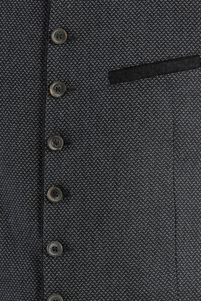 Hammerschmid Trachtenweste Rudi schwarz Rückansicht | Hammerschmid Trachtenweste Rudi black back view