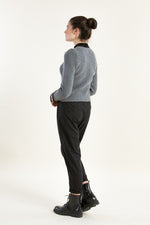 Heidi Trachtenstrickjacke Damen Grau Vorderansicht | Heidi Women's Traditional Knit Jacket Grey front view