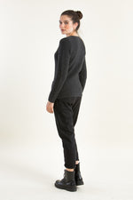 Heidi Trachtenstrickjacke Damen Anthrazit Vorderansicht | Heidi Women's Traditional Knit Jacket Anthracite front view