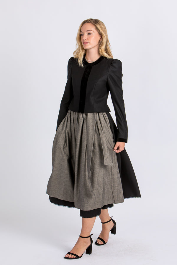 Heimatglück Trachtenjanker Elisabeth Schwarz Rückansicht | Heimatglück Trachtenjanker Elisabeth black back view