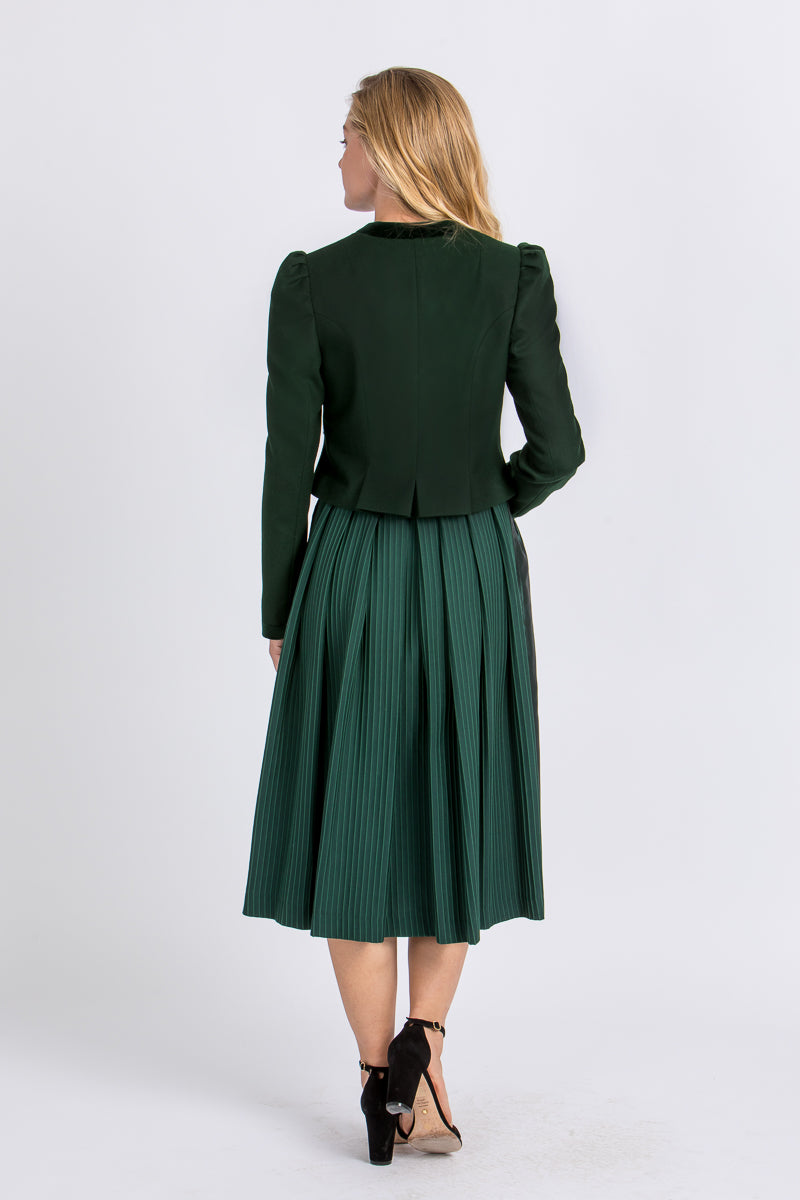Heimatglück Trachtenjanker Elisabeth Tannengrün Getragen | Heimatglück Trachtenjanker Elisabeth dark green worn